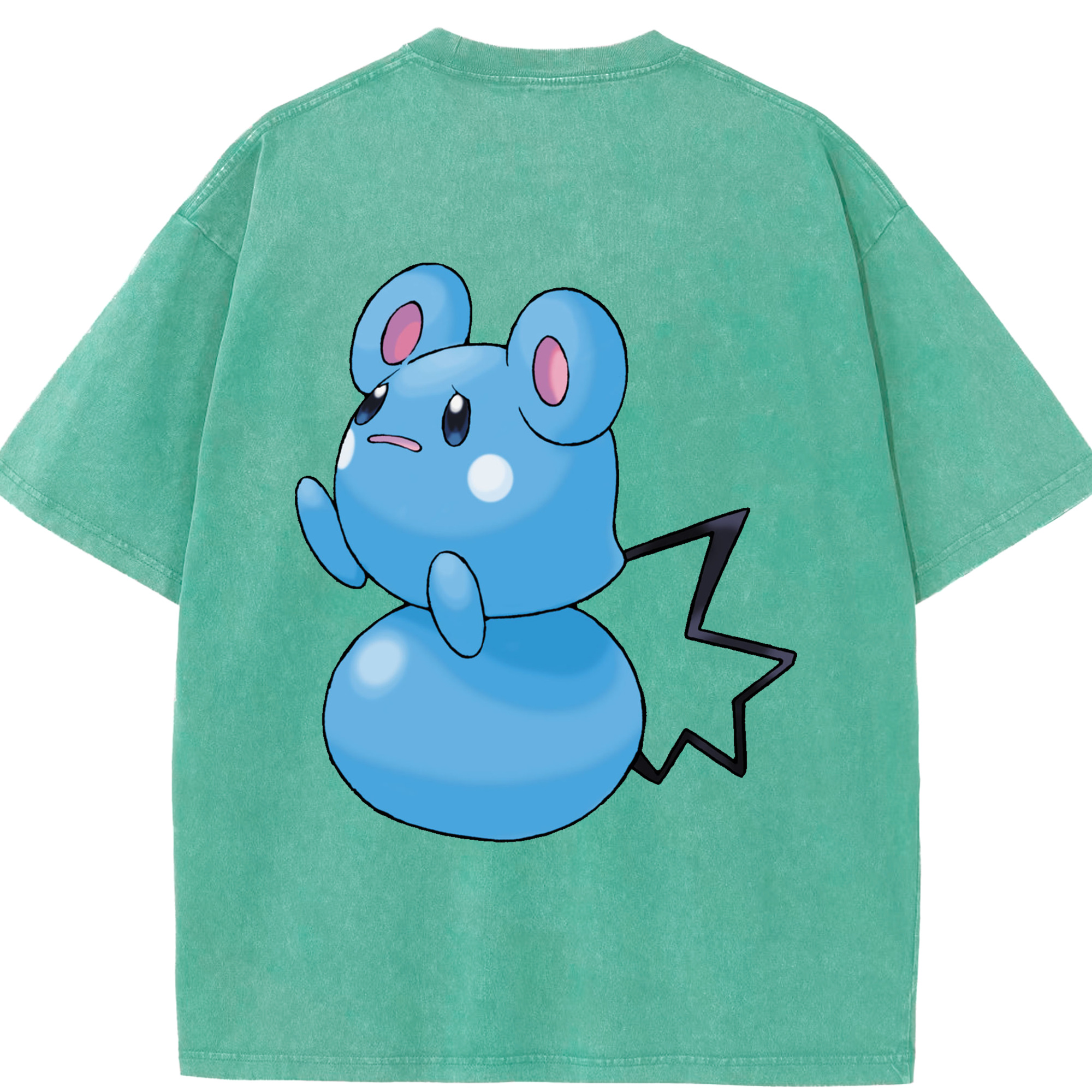（画像用） ポケットモンスター Pokémon 綿100% ヴィンテージ風 半袖Tシャツ（背面プリント）